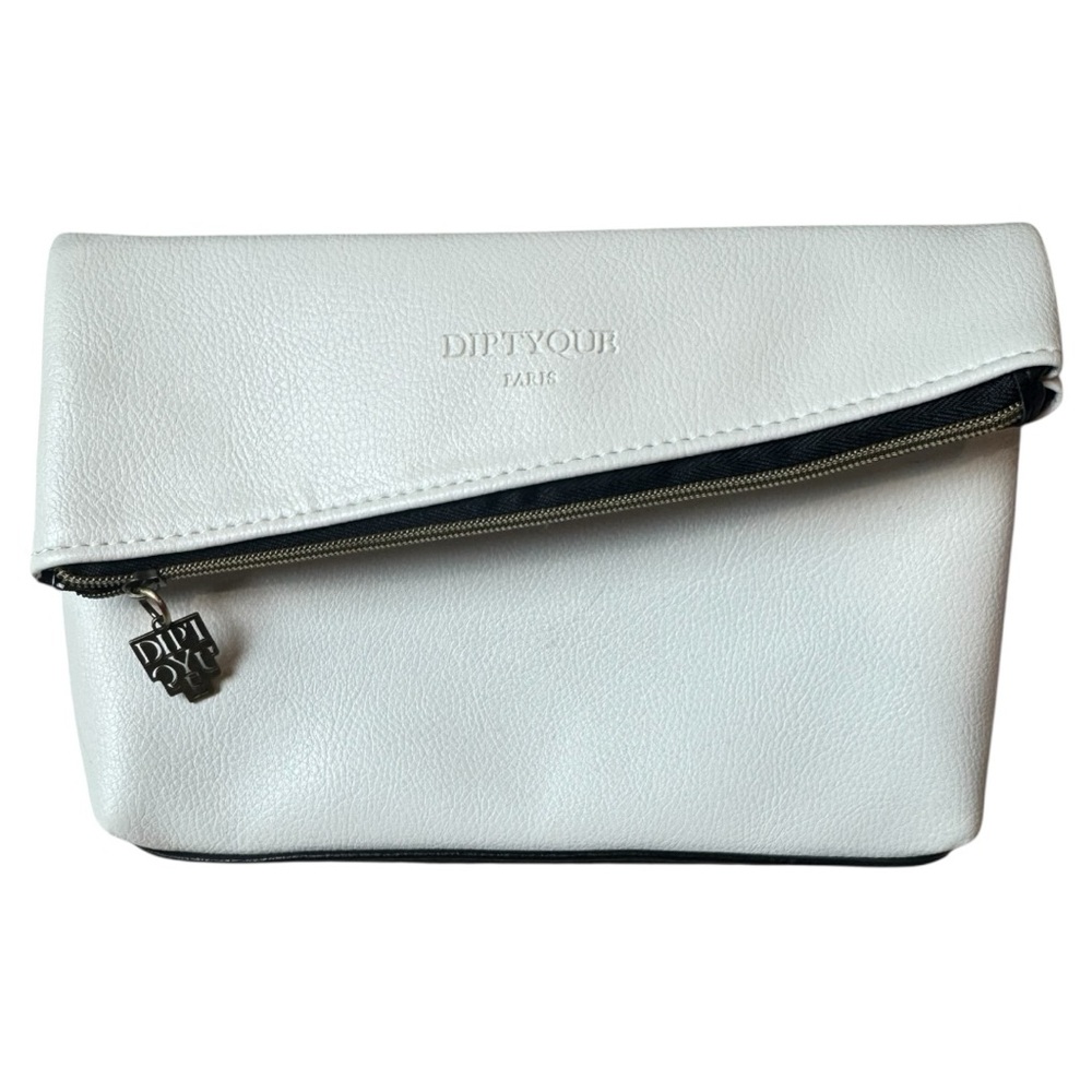 diptyque White Fold-Over Cosmetic Pouch